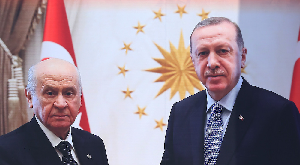 MHP Genel Başkanı Devlet Bahçeli ve Cumhurbaşkanı Recep Tayyip Erdoğan