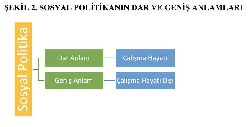 ŞEKİL 2. SOSYAL POLİTİKANIN DAR VE GENİŞ ANLAMLARI