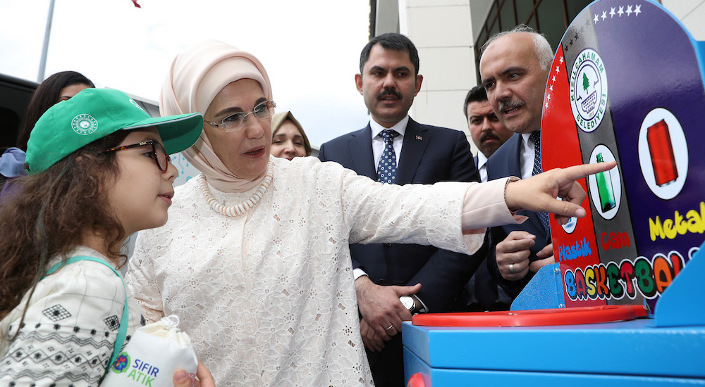 Sayın Emine Erdoğan, Sıfır Atık Projesi'nin pilot bölgesi olan Kızılcahamam Belediyesinde 