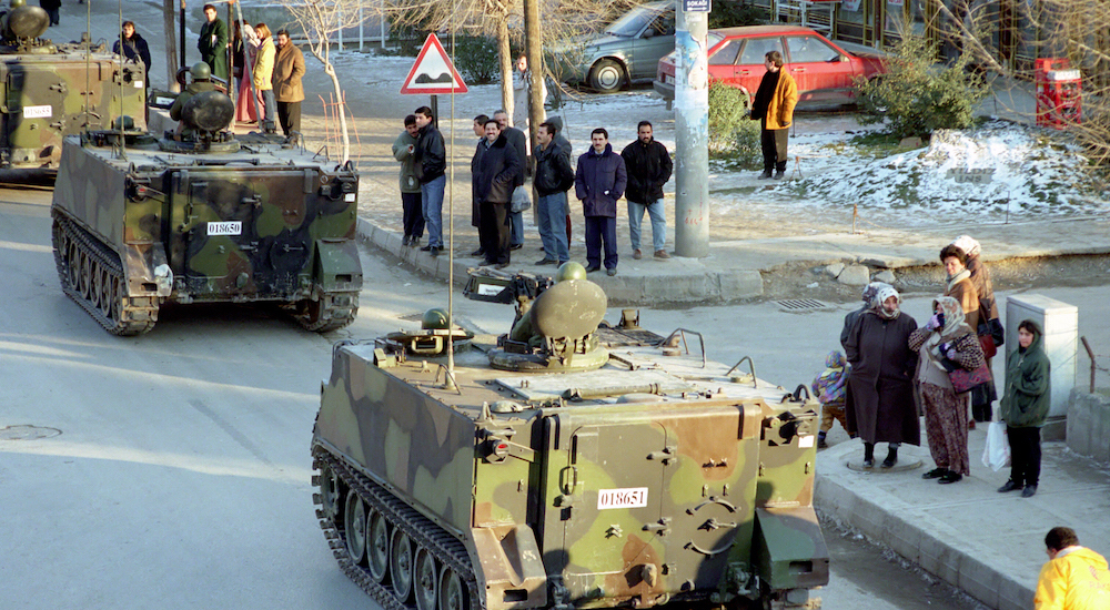 Etimesgut Zırhlı Birlikler Okulu'na ait tanklar