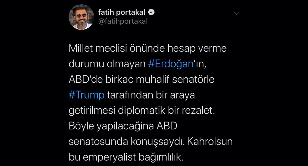 Fatih Portakal Tweet