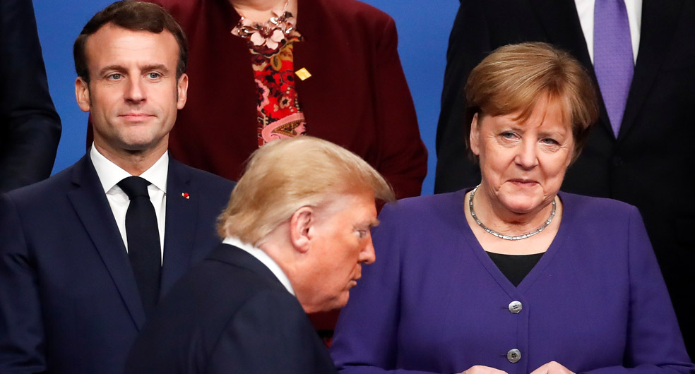 Macron, Merkel, Trump