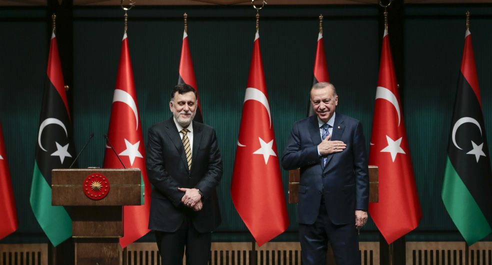Libya Başbakanı Fayiz es- Serrac ve Cumhurbaşkanı Recep Tayyip Erdoğan
