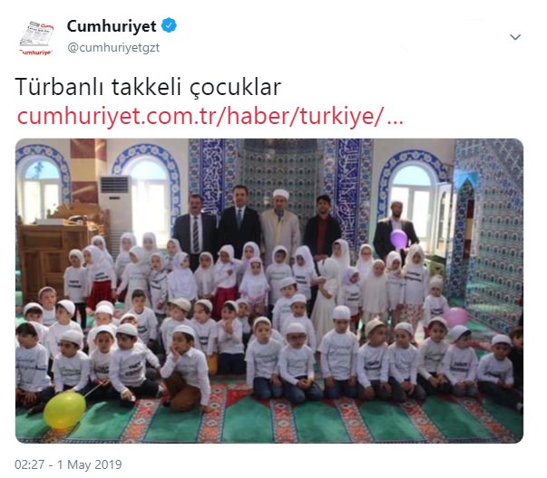 Cumhuriyet Gazetesi Camide Çocuk