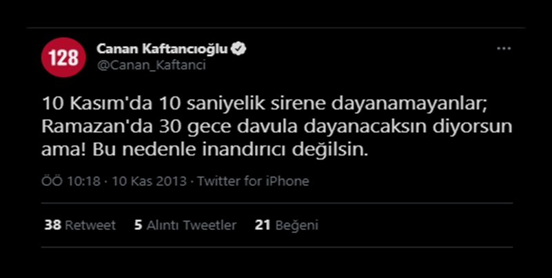 Canan Kaftancıoğlu Tweeti