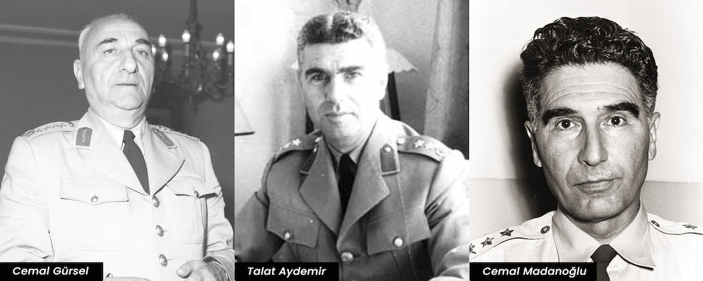 Cemal Gürsel, Talat Aydemir ve Cemal Madanoğlu