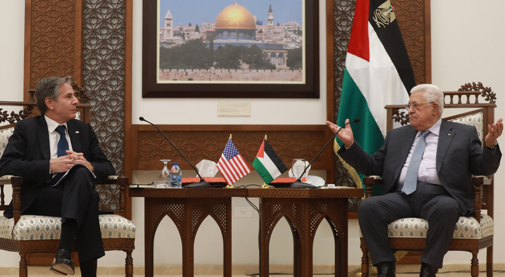 ABD Dışişleri Bakanı Antony Blinken ve Filistin Devlet Başkanı Mahmud Abbas