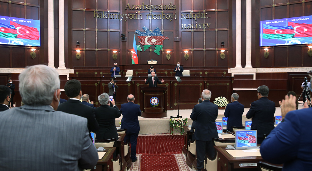 Recep Tayyip Erdoğan Azerbaycan Meclisi'nde