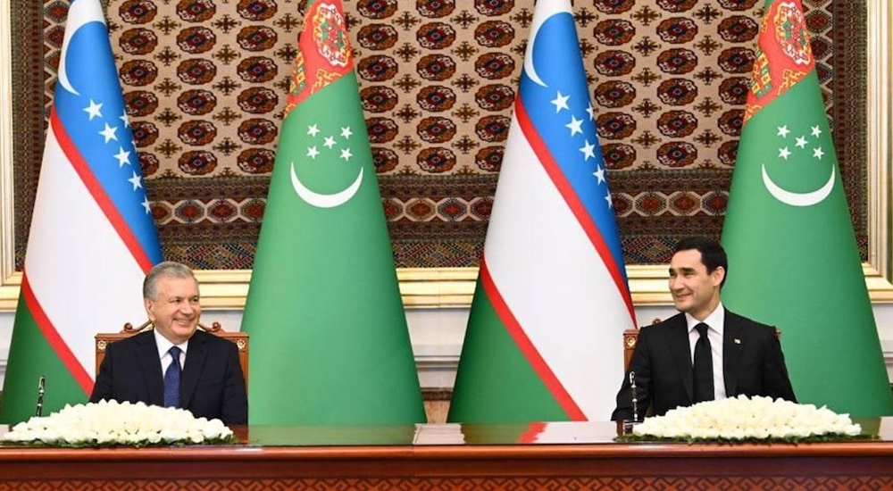 Türkmenistan Devlet Başkanı Serdar Berdimuhamedov ve Özbekistan Cumhurbaşkanı Şevket Mirziyoyev