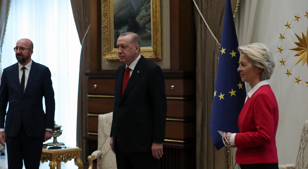 Erdoğan'ın Külliye'de AB görüşmeleri