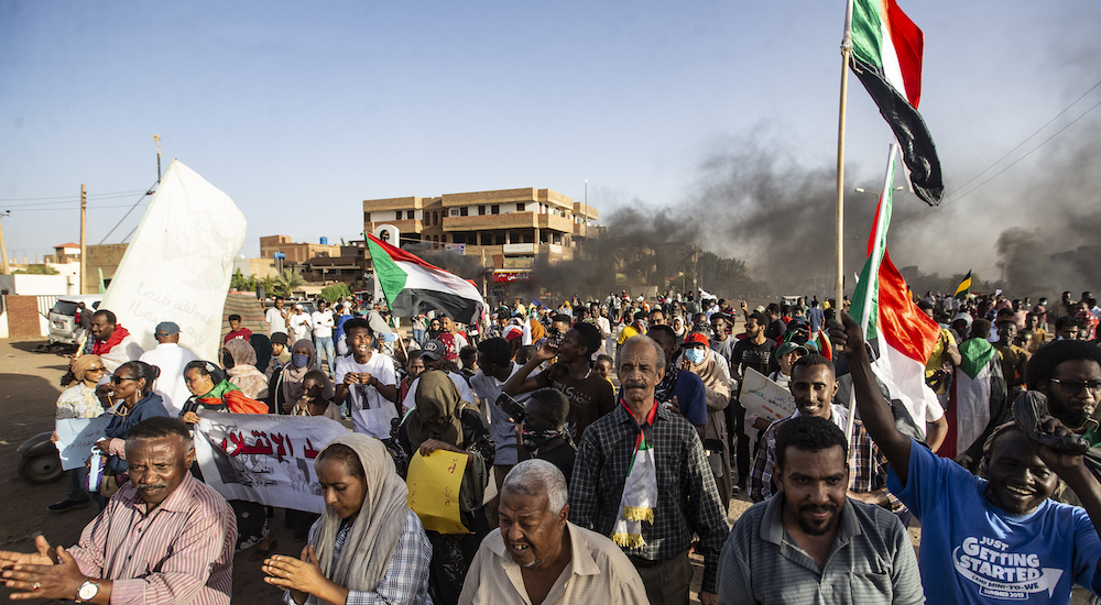 Sudan’ın başkenti Hartum'da protesto