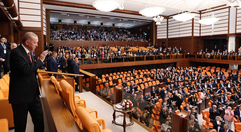 Erdoğan, 28. Dönem Milletvekili Andiçme Töreni için TBMM'de