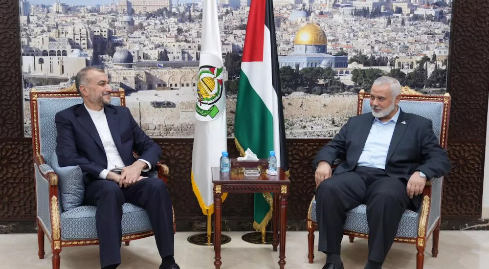 İran Dışişleri Bakanı Hüseyin Emirabdullahiyan , Doha’da Hamas Siyasi Büro Başkanı İsmail Heniyye ile