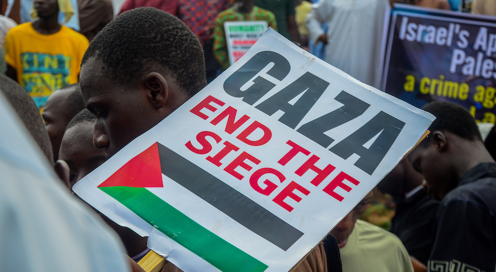 Nijerya'nın Lagos şehrinde Müslümanlar, Filistin’e destek gösterisi düzenledi