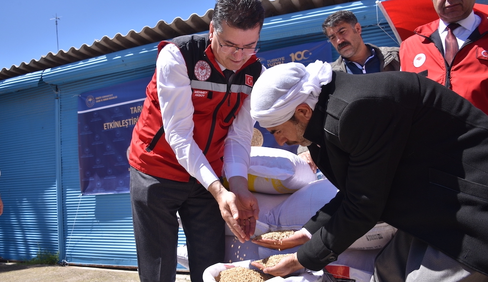 Şanlıurfa'da çeltik tohumu dağıtıldı