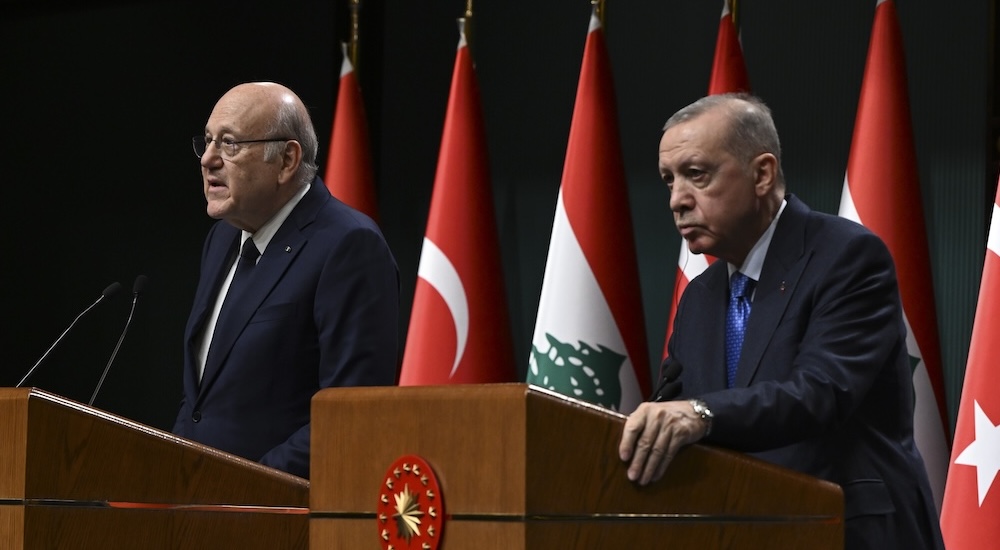 Cumhurbaşkanı Recep Tayyip Erdoğan ile Lübnan Başbakanı Necib Mikati