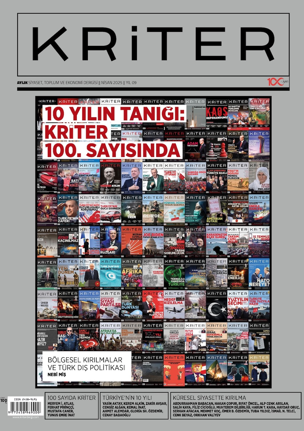 10 Yılın Tanığı Kriter 100 Sayısında