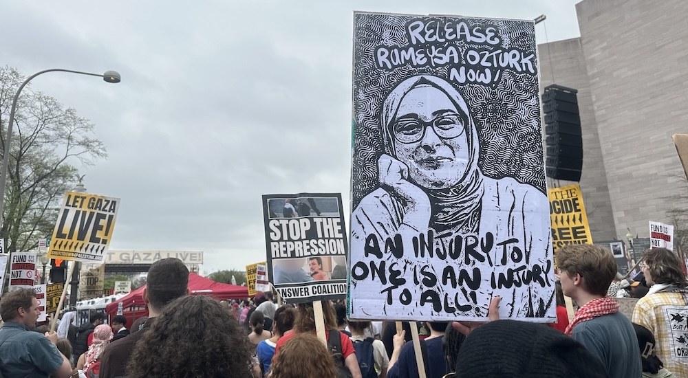  ABD'nin başkenti Washington'da Filistin'e destek gösterisi