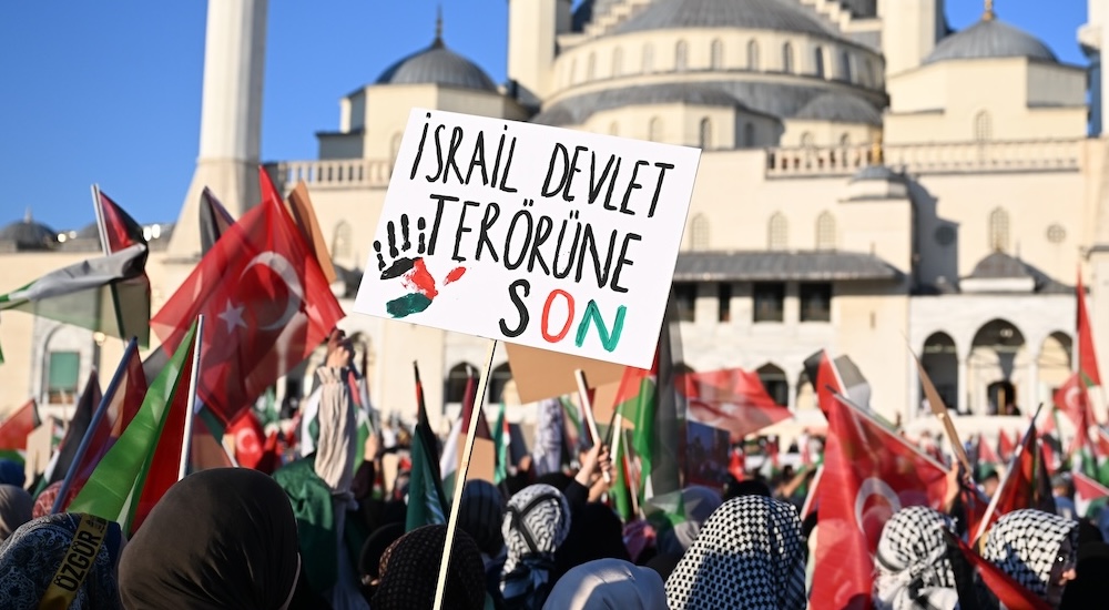 Gazze için Ankara'da yürüyüş