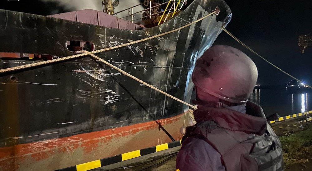 Odessa'da bir gemi