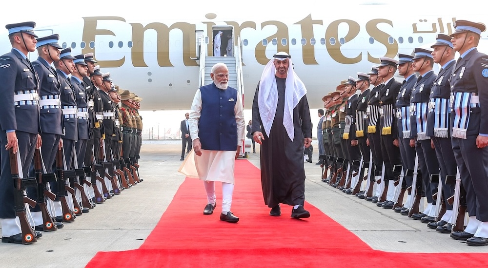 Narendra Modi ve Muhammed bin Zayid Al Nahyan